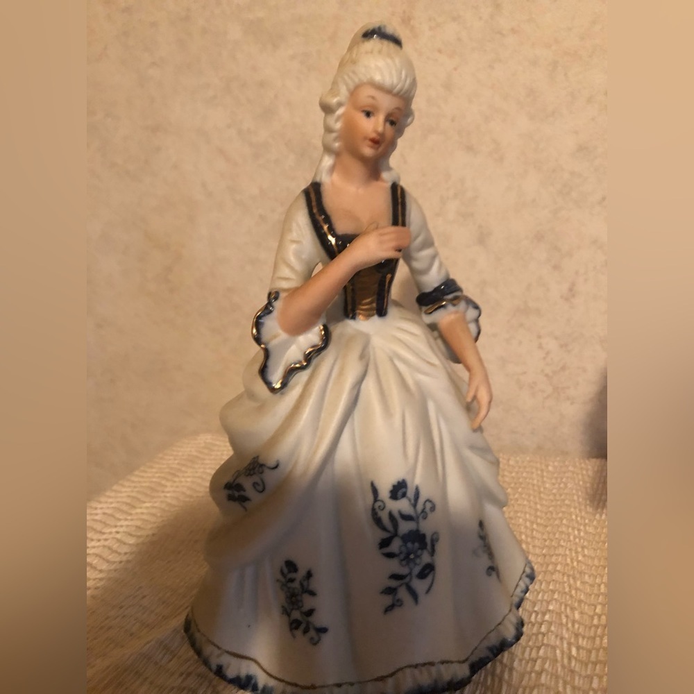 Porcelain Woman in Gown Figurine